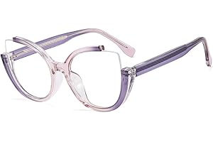 kachawoo Halb randlose Vintage Mode Gläser Rahmen Cat Eye Große rahmenlose blaue Licht Eyewears Elegante Brillen für Frauen 2023