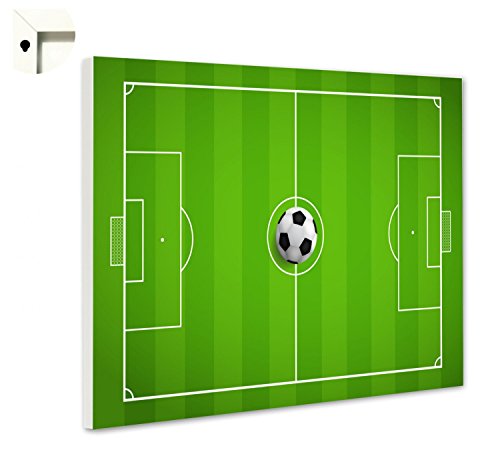 Magnettafel Pinnwand Memoboard mit Motiv Fußballfeld Größe 100 x 80 cm