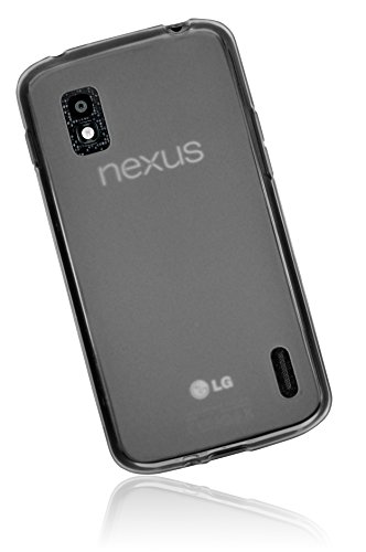 Preisvergleich Produktbild mumbi TPU Schutzhülle für Google Nexus 4 Hülle transparent schwarz
