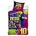 Produktbild Offizielles Lionel Messi & FC Barcelona Single Reversible Bettbezug und Kissenbezug Set (100% Baumwolle)