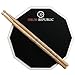 Produktbild Drum Republic Übungspad mit Drum-Pad und Sticks Premium 30,5 cm Pad und Paar 5A Drumsticks Snare Drum Übungsset für Anfänger und Profis Quiet Drumming 12-in-1-Seiten-Pad
