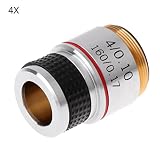 Alta calidad. JENOR 4X 10X 40X 100X Lente de objetivo acromático para microscopio biológico 185