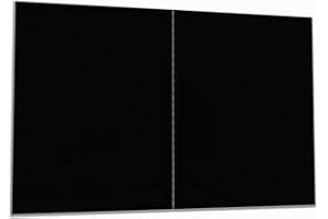 Wallario Herdabdeckplatte aus Glas, 2-teilig, 80x52cm, für Ceran- und Induktionsherde, Schwarz