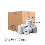 precio rollo papel termico 80mm  Rollos de papel térmico de 80x80x12 caja de 48 unidades