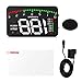 Produktbild Qiilu Head Up Display Auto, 3,5" Head Up Display OBD2/EUOBD Schnittstelle Plug & Play Maßnahme Fahrgeschwindigkeit Anzeige KM/h MPH Geschwindigkeitsanzeige Warnung Wassertemperatur Batteriespannu