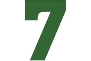 RECHERE 6" Tall Single Number 7 Iron On Heat Transfer for Football Soccer Baseball Jersey Sports T-Shirt Green
