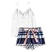 Produktbild Produp Damenmode Sexy Unterwäsche Mädchen Feste Nette Spitze Druck Unterwäsche Und Shorts Pyjama Set Bodysuit Nachtwäsche