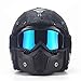 Produktbild Lfives-sp Motorradhelm Erwachsene Frauen und Mens handgemachte Persönlichkeit Retro Harley Helm Motorrad Helme mit UV-Anti-Fog-Schutzbrille ATV Dirt Bike Helm für Honda Yamaha Suzuki Kawasaki