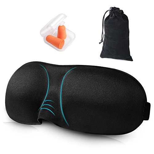 Antifaz Para Dormir Prima de MemorySoft - Contorneada Máscara Diseñada para Cubrir el Ojos por Completo Para Dormir Mejor