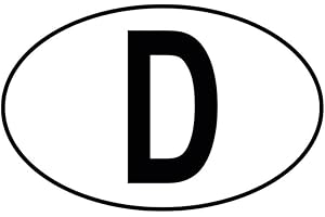 Dykgraaf Germany D Sticker Country Number Plate Oval Sticker Car Motorcycle Truck Boat Trailer Germany Federal Republic Car