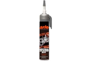 ARLO Sellador de Juntas Silicona RTV Negro 200ml Resistente al Agua y Temperaturas hasta 300°C