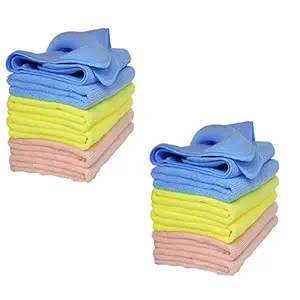 WinbergCar Cleaning microfiberTowels Cloth 30 * 40 Combo Pack of 6 Microfiber Cloth Towel 200 GSM - Towel-06