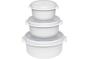 Emsa Micro Family Set per microonde per principianti, 3 pezzi (0.5 l, 1 l, 1.5 l), Bianco