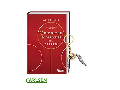Preisvergleich Produktbild Carlsen Hogwarts-Schulbücher: Quidditch im Wandel der Zeiten (Gebundenes Buch) + Snitch Schlüsselanhänger