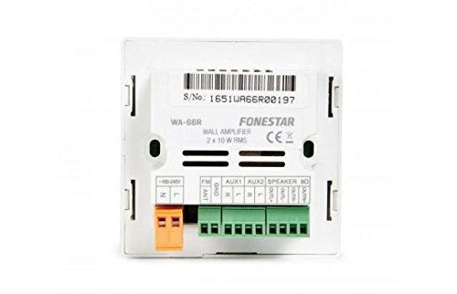 Wand-VerstÃ¤rker mit Bluetooth, Radio FM, USB/MicroSD/MP3-Player und AUX-EingÃ¤nge. 2Â x 10Â W Gesamt. Fonestar wa-66r