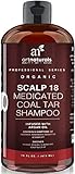 Art Naturals Scalp18 Coal Tar Therapeutic Anti Dandruff Shampoo 473ml - Helps clear symptoms of Psoriasis, Eczema, Itchy Scalp & Dandruff - Made in USA with Natural & Organic Ingredients-Sulfate Free
