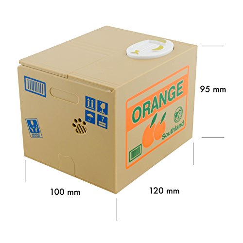 VENKON – Katzenspardose: Elektronische Spardose „Zappzarapp“ Spar Katze in der Box – 12 x 10 x 9 cm - 3