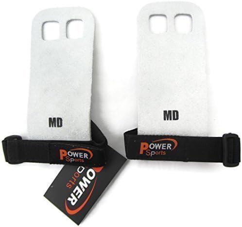 POWER SPORTS Gymnastics Hand Grips Velcro GY-10 (MEDIUM) Sure-Grip Bar Grips/Straps for the serious trainer/Coach