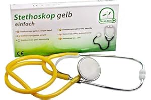 Stetoscopio Testa Piatta Vari Colori di medi-inn Eccellente Acustica - giallo