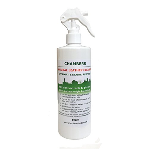 Limpiador de cuero natural Chambers (500 ml) para sofá, asientos de coche, botas, etc