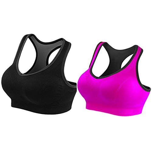 Keysui Yoga Sport BH Fitness Bustier Stretch Breathable Komfort Push up Ohne Bügel Tank Top