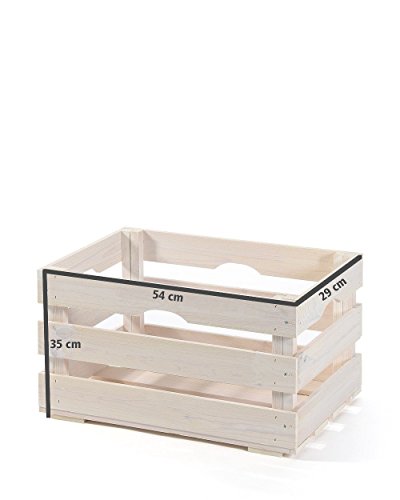 myGardenlust Holzkiste – Vintage Kiste – Weinkiste aus Holz- Obstkiste Groß zur Dekoration und Aufbewahrung – Dekokiste für Indoor – Apfelkiste als Tisch oder Regal weiß - 4