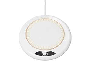 DONGKER Chauffe-Tasse a Café,Chauffe-Tasse de Bureau USB 20 W avec Arrêt Automatique de 8 Heures et 3 Réglages de Température pour Bureau,Maison,Chauffage du Café,Thé,l'eau,Lait,Boissons