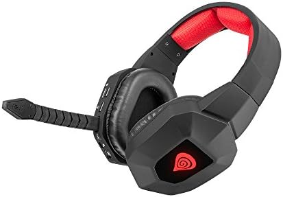 Natec HV59 – Headset with Microphone (PC/Games, Supraaural, 20 – 20000 Hz, Binaural, Headphones, Black, Red)