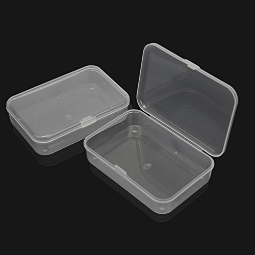 2 Stücke Kunststoff Transparent Lagerung Sammlungen Container Box Fall Küche Liefert 8.8x6x2 cm - 4