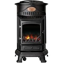 Calor Provence 3kw Portable Flueless Gas Stove Heater (Matt Black) :  Amazon.co.uk: Home u0026 Kitchen
