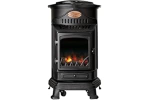 UNIVERSAL INNOVATIONS Calor Provence 3kw Portable Flueless Gas Stove Heater (Matt Black)