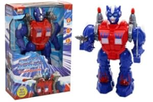 Kidz Corner- Robot Luci e Suoni, Colore rossoblu, 438689