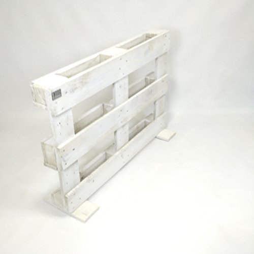 VALLA MACETERO 120X80 PALET RECICLADO COLOR BLANCO