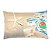 Produktbild HOJJP Holiday Postcards Beach Starfish Throw Pillow Cover Pillowcase, Decorative Invisible Zipper Cushion Cover 18x18 Inch for Couch Bed Sofa