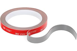 Dpm Tapes VHB Uniwersalna dwustronna taśma klejąca z pianki akrylowej, odporna na wodę i wysoką temperaturę, na zewnątrz / wewnątrz, dekoracja, paski LED, samochód, dom i biuro (12 mm x 3 m)