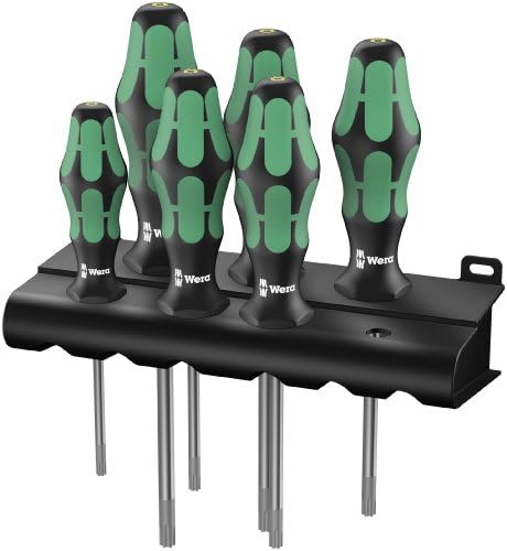 Wera367/6 TORX® HF Kraftform holding function screwdriver set with rack, 6pc, 05028059001