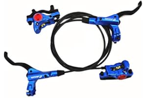 Zoom- HB-875 Hydraulic Disc Brake Front & Rear 750mm & 1400mm Set for Mountain Bike MTB BMX (Blue)