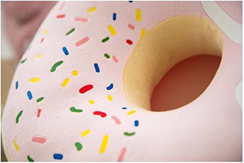 icase4u® Emoji-heißer Verkaufs-Rüschen besetzte Kissen Dekorative Kissen Donut Big Eindickung Kissen Siesta (rosa) - 4