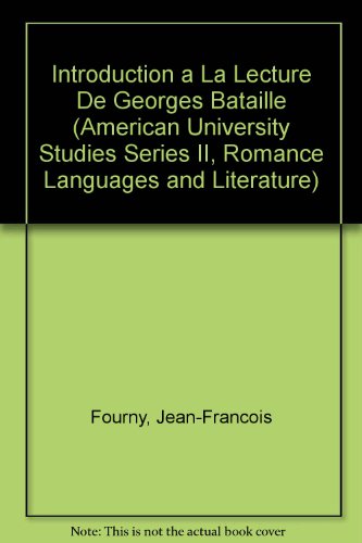 Introduction a LA Lecture De Georges Bataille livre