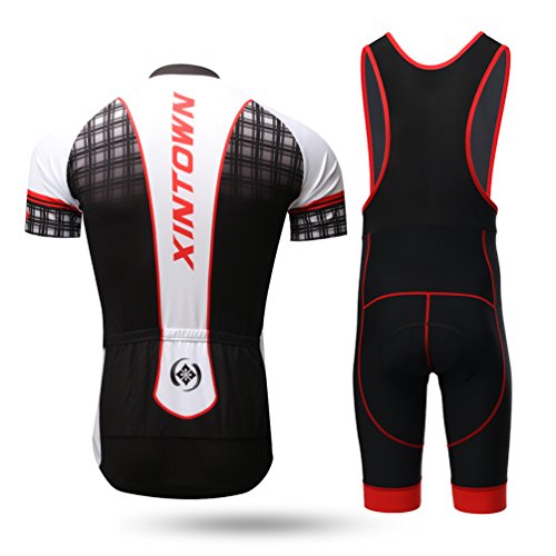 YOUJIA Unisex Gemütlich Fahrradbekleidung Radtrikot Set Fahrrad Trikot Radtrikot + Kurz Radhose mit Sitzpolster - 3