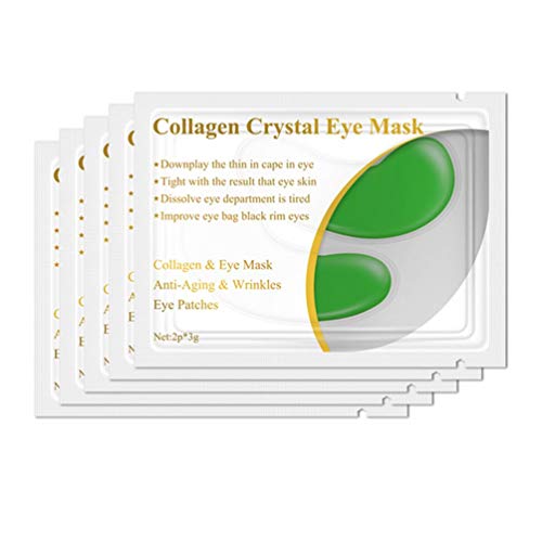 Preisvergleich Produktbild 1 Paar Kollagen Protein Augenmaske Augen Patches Entfernung dunklen Kreis Anti-Aging Anti-Falten feuchtigkeitsspendende Gesicht straffende Augenpflege - grün