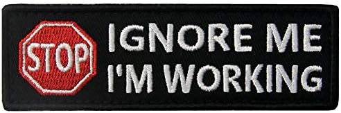 Service Dog Ignore Me I'm Working Warning Vests/Harnesses Patch Embroidered Badge Fastener Hook & Loop Emblem