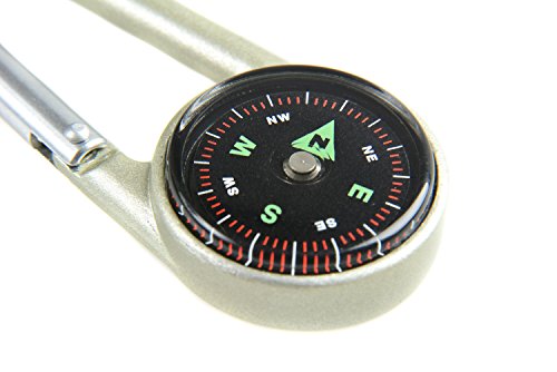 LAGERRÃ„UMUNG! Huntington CTC-01 Karabinerhaken-Kompass und Thermometer, professionell flüssigkeitsgedämpfte Anzeige im Metallgehäuse (DC27T2 DE) - 4