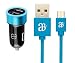 Produktbild Kompakt Dual USB mit LED Auto KFZ Ladegerät Adapter für alle Handys Tablets Plus 5pin Micro USB Daten Sync Ladekabel, Samsung S7 S6 S5, HTC, Blackberry, Motorola Moto E1 E2, Moto G2 G3 G4, MP3-Player, Digitalkameras, PDAs, Android,, Regenbogenfarben Ladekabel, E-Shisha
