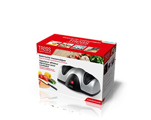 Elektrischer Messerschärfer – Messerschleifer – Scherenschleifer – für Küchenmesser und Schere (Silber) - 3