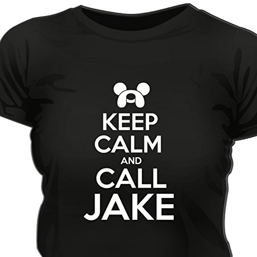 Creepyshirt - KEEP CALM AND CALL JAKE - ADVENTURE TIME INSPIRED WOMAN T-SHIRT - M