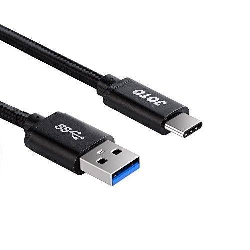 Cable USB Tipo C Extra Largo 10 Pies, JOTO USB-C 3.1 Tipo-C a USB 3.0 Tipo-A Cable de Datos y Carga [Trenzado Nailon] para Galaxy S9 S9+, Tab S3 Nintendo Switch Dispositivos de Tipo C (Negro, 10 Pies)
