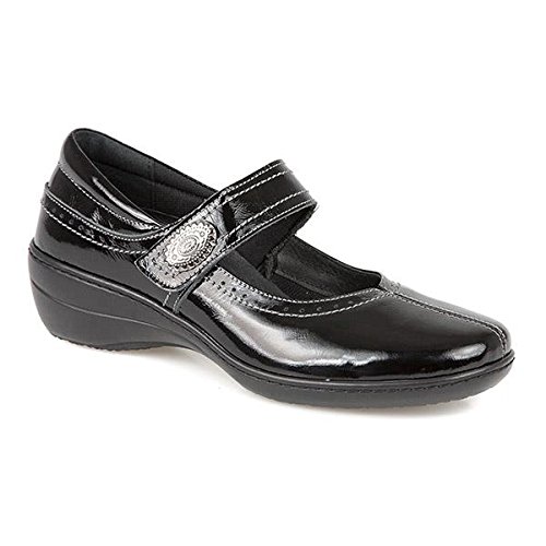 Loretta Handmade Leather One Touch Mary Jane 123 683 - Black Patent Size 5