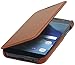 Produktbild StilGut Book Type Case, Hülle Leder-Tasche für Galaxy A3 (2017). Seitlich klappbares Flip-Case aus Echtleder für das Original Galaxy A3 (2017), Cognac