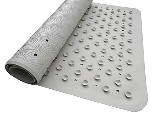 Luxuriöse, rutschfeste Bade- und Duschmatte aus Naturkautschuk von Salinka – Giftfrei – Geruchsneutral – Latex- und PVC-frei – Universell einsetzbar – Geeignet für zuhause, Krankenhäuser, Pflegeheime, Hotels, Fitnessstudios – 16 x 28 Zoll (40,64 x 71,12 cm) - 2